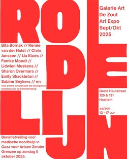 Rode Lijn poster for group exhibition at Art de Zout Gallery