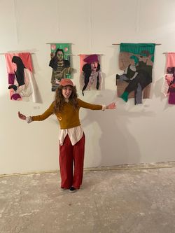 Slowdown group exhibition at Art de Zout Gallery featuring collage work by Emily Shackleton